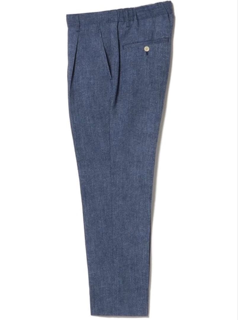 BEAMS デニムプリント シアサッカー 2ボタン ジャケット パンツ　セット