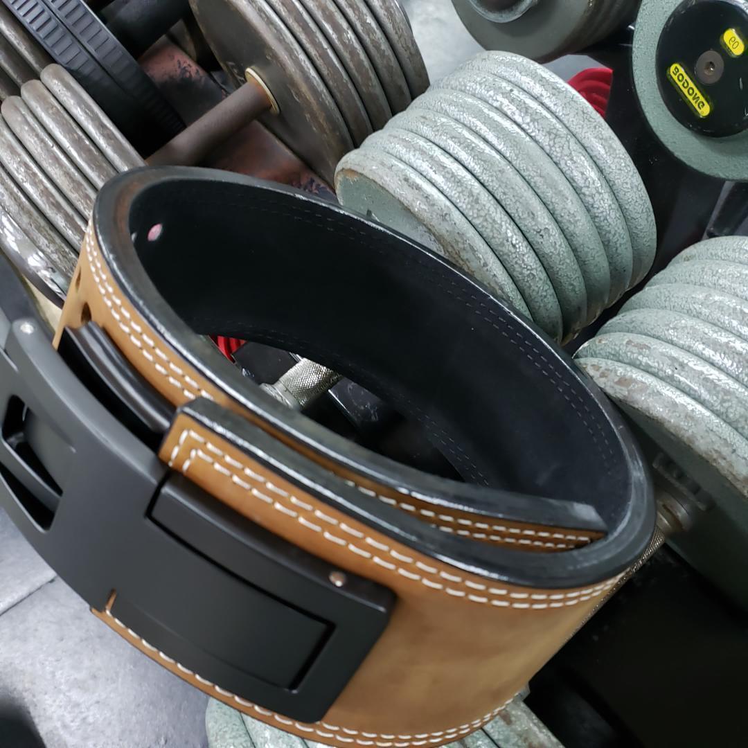 レバーアクションベルト パワーベルト茶 ワンタッチ可変式13ｍｍ Mサイズ