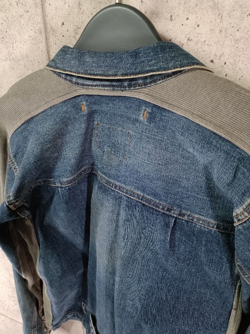 ミハラヤスヒロ 袖裏表にジップ・デニムジャケット 美品