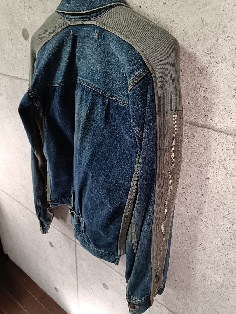 ミハラヤスヒロ 袖裏表にジップ・デニムジャケット 美品