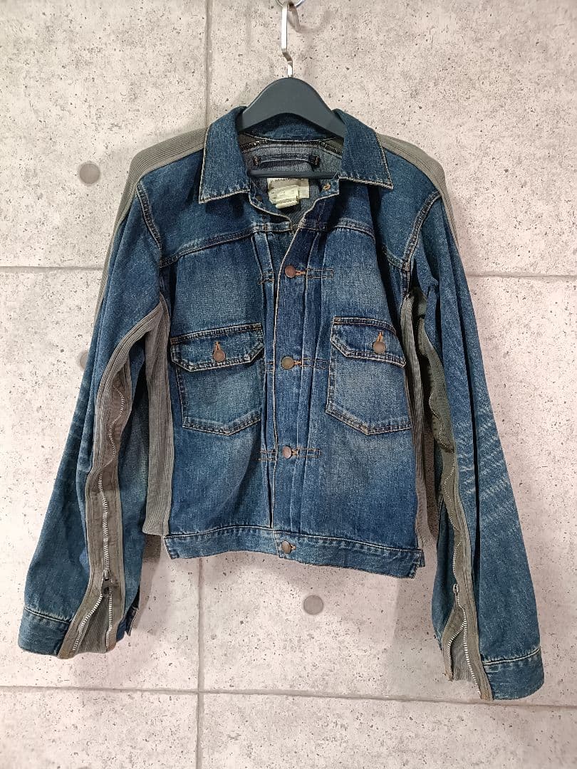 ミハラヤスヒロ 袖裏表にジップ・デニムジャケット 美品