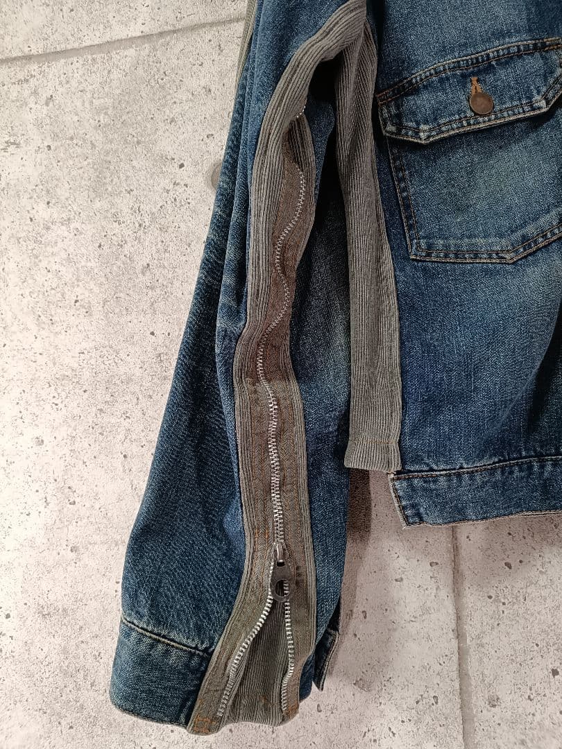 ミハラヤスヒロ 袖裏表にジップ・デニムジャケット 美品