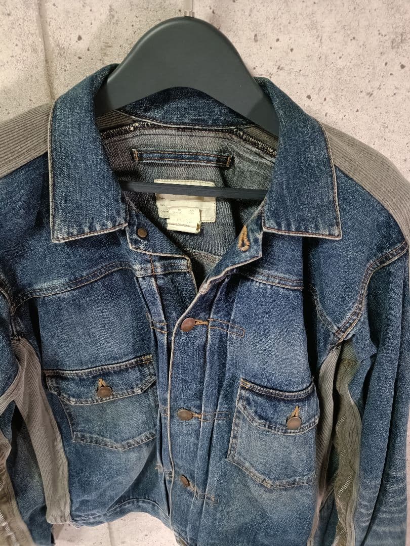ミハラヤスヒロ 袖裏表にジップ・デニムジャケット 美品