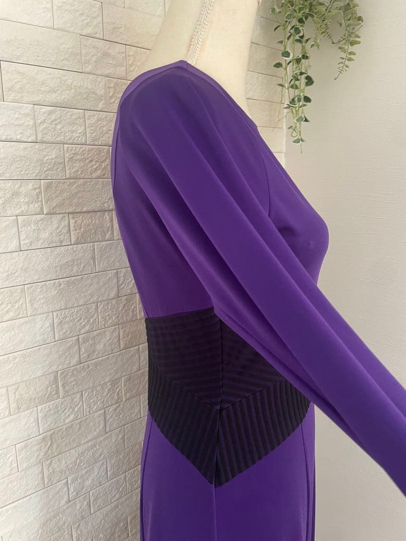 Sanline 社交ダンスワンピース　size11号 紫色 長袖