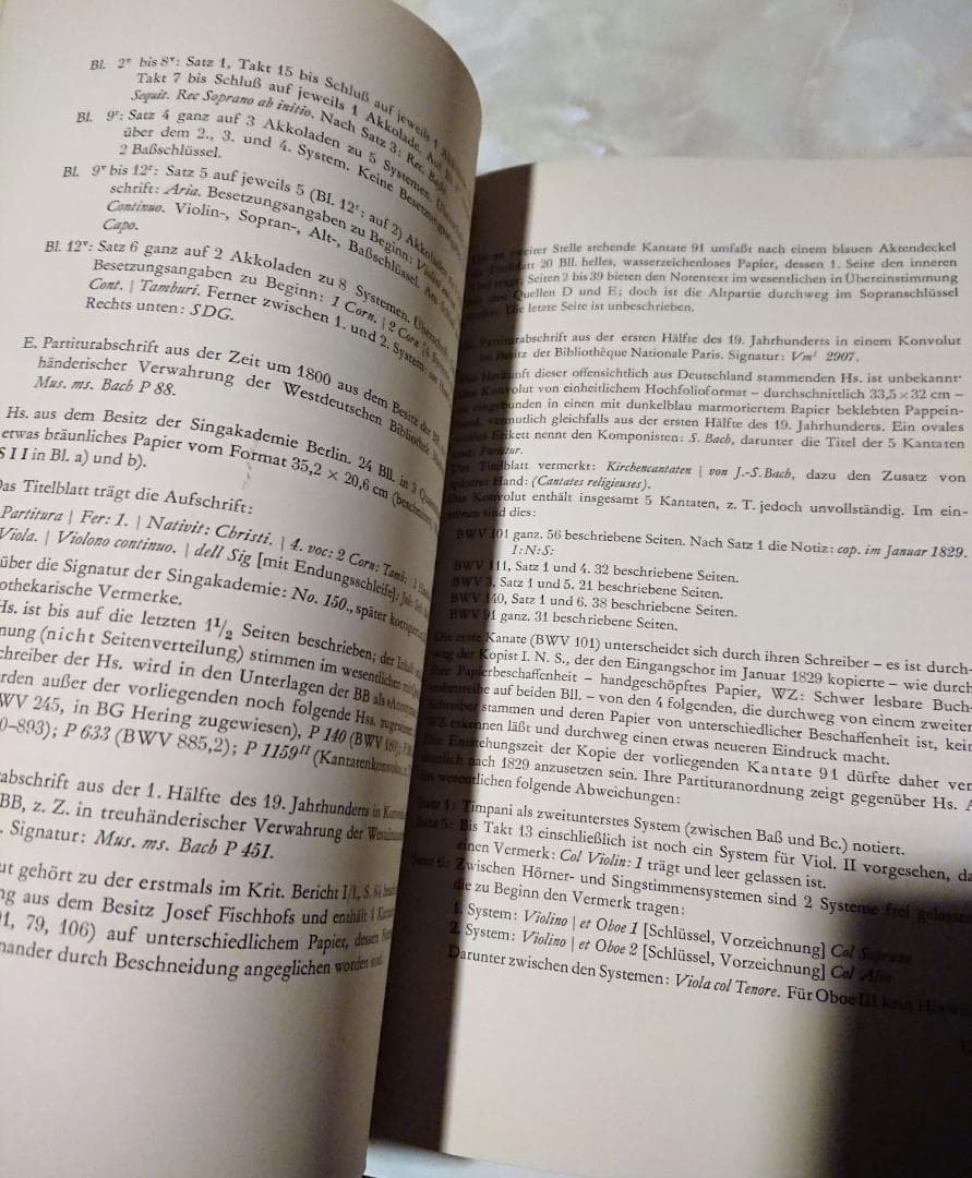 洋書独文 新バッハ全集 批判校訂報告書I/2:クリスマス第1日のためのカンタータ