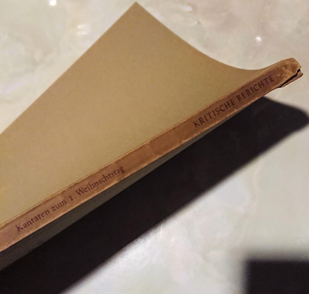 洋書独文 新バッハ全集 批判校訂報告書I/2:クリスマス第1日のためのカンタータ