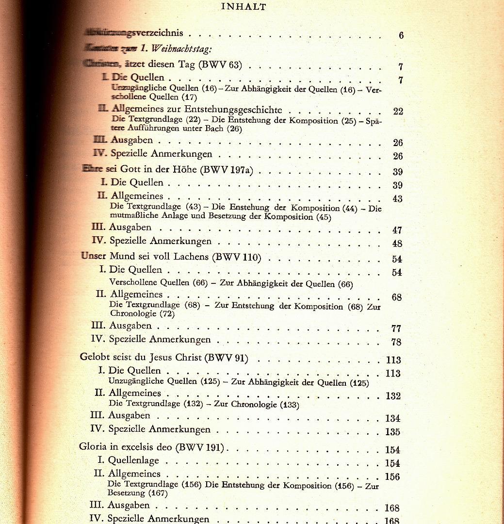 洋書独文 新バッハ全集 批判校訂報告書I/2:クリスマス第1日のためのカンタータ