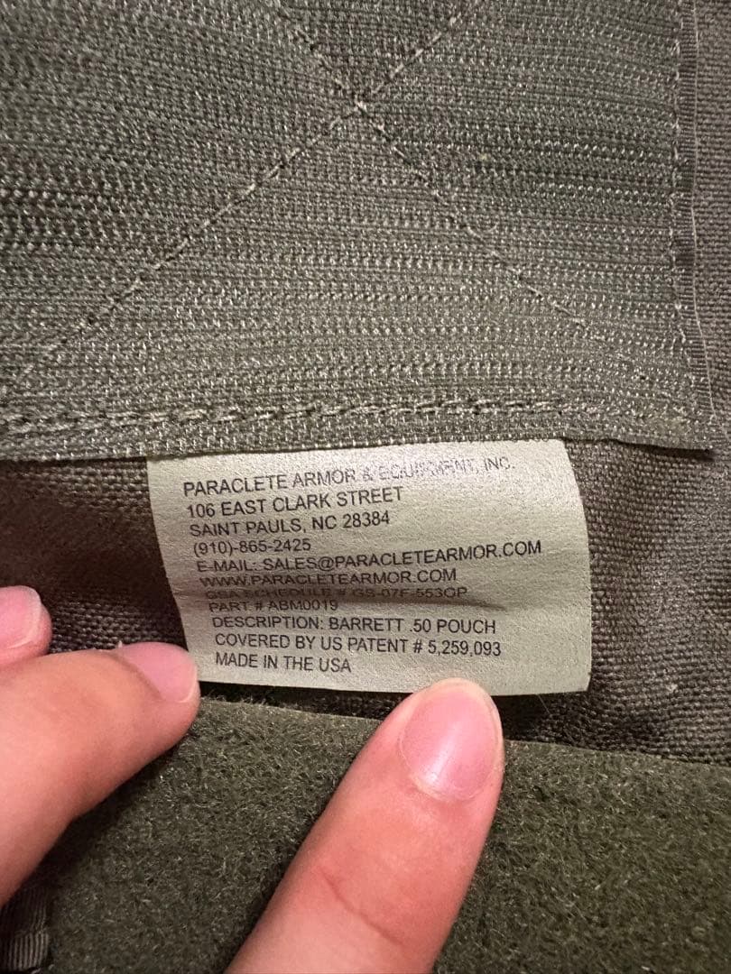 実物/ Paraclete 50cal ポーチ