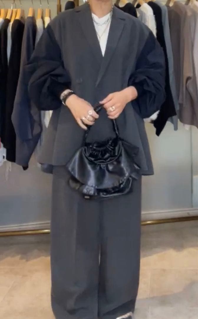 GHIGNON袖ドッキングフォルムジャケット