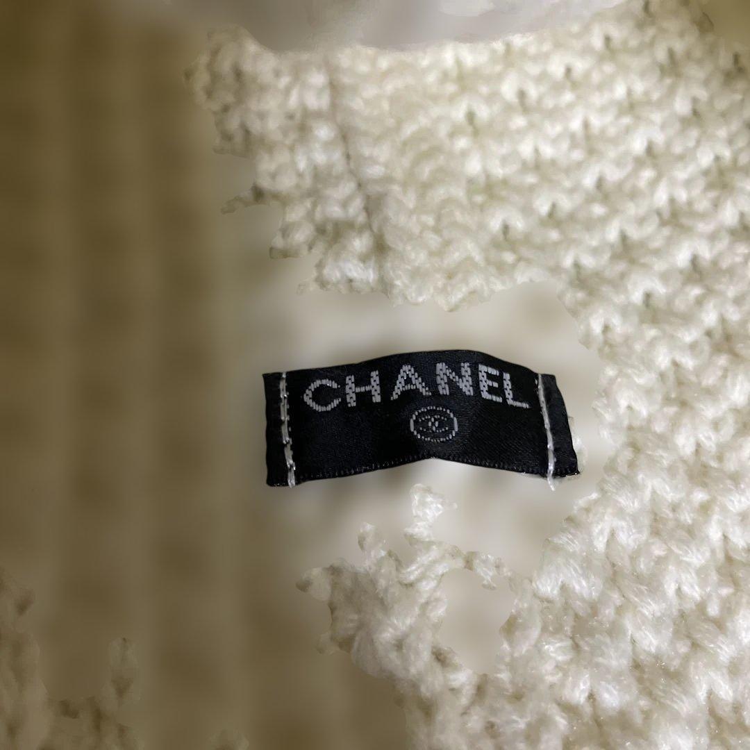 CHANEL ホワイトニット帽【新品未使用】