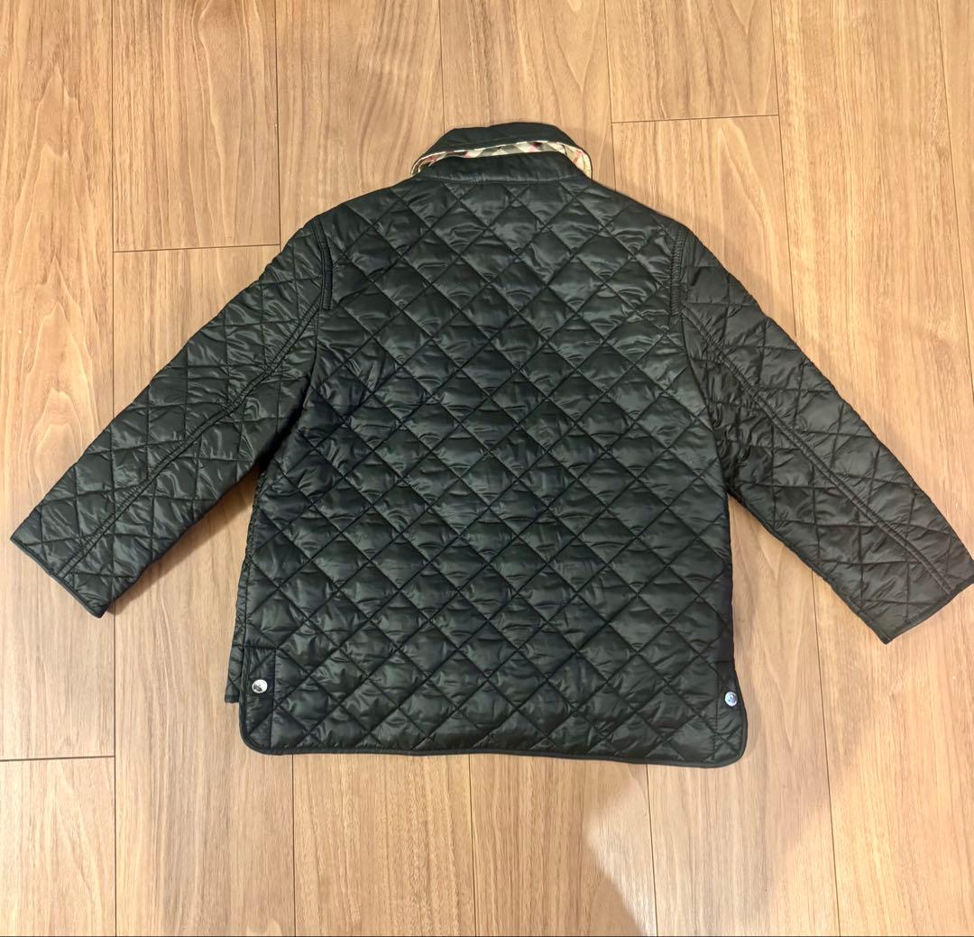 バーバリー ロンドン キッズ キルティングジャケット チェック 黒 6Y 120