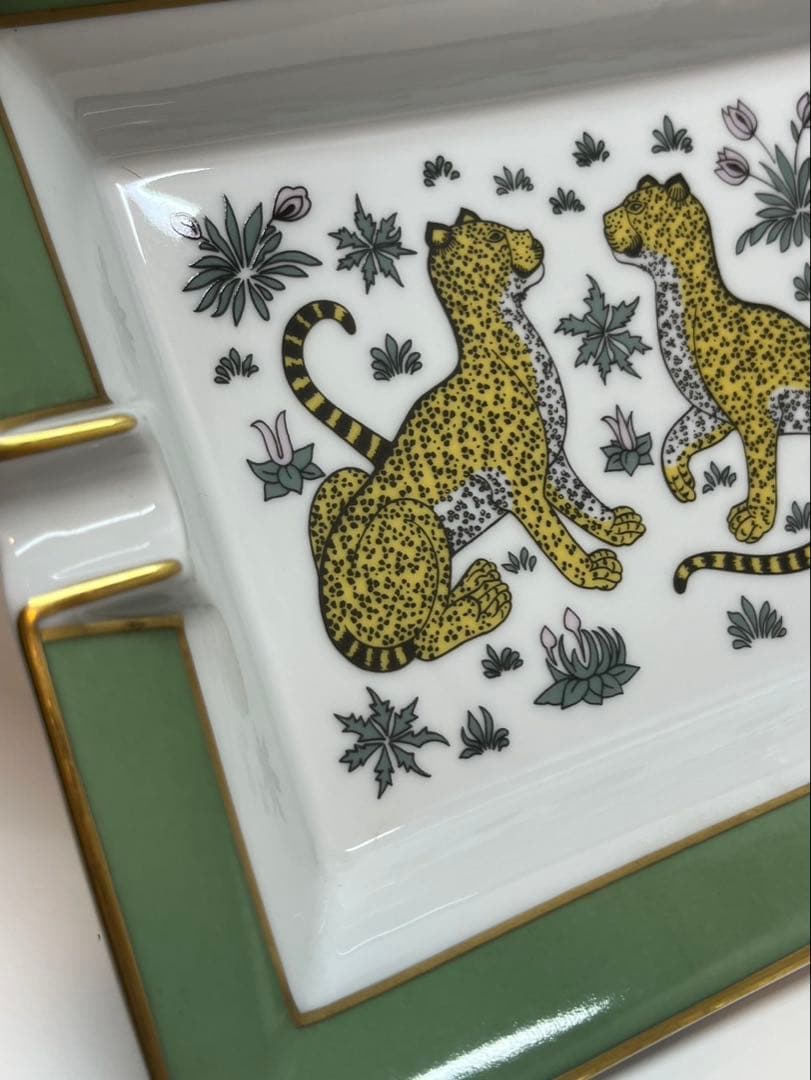 エルメス　アッシュトレイ　ヒョウ柄　箱付き