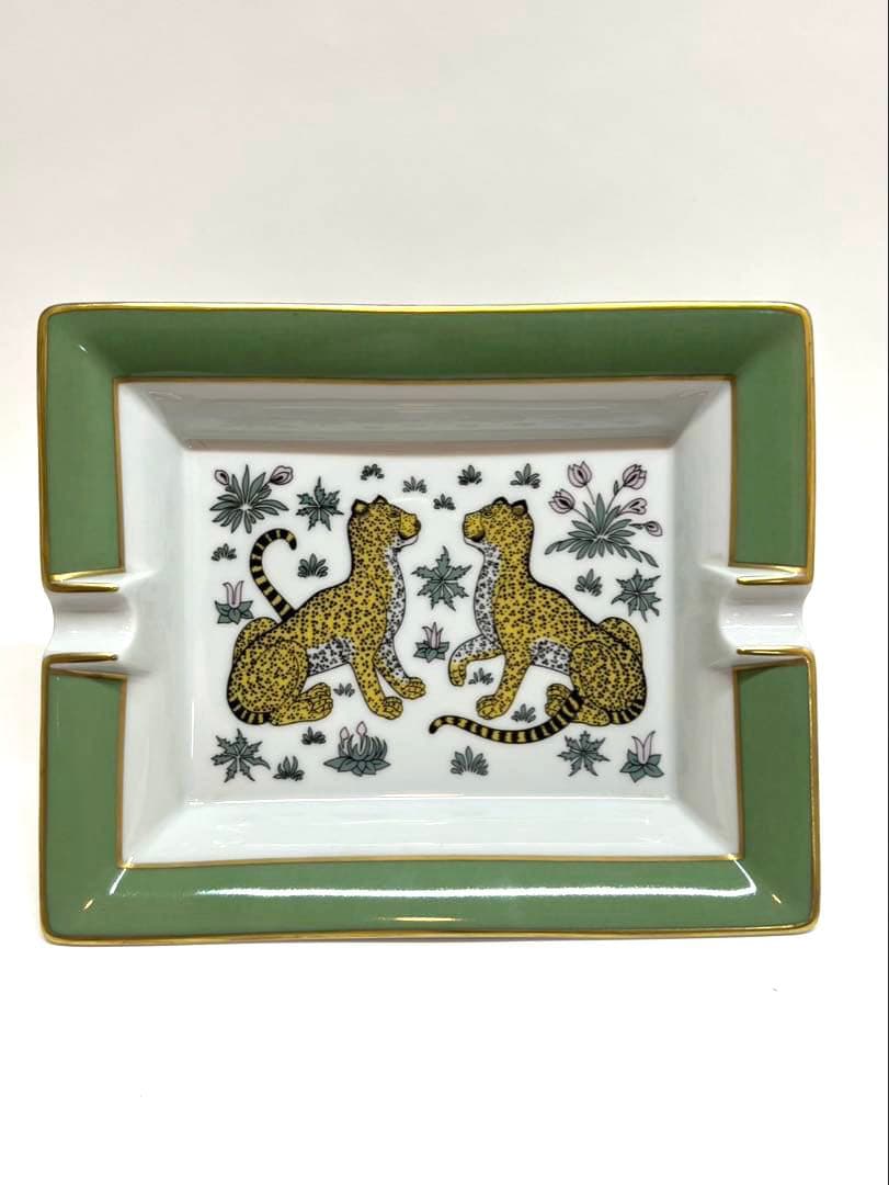 エルメス　アッシュトレイ　ヒョウ柄　箱付き