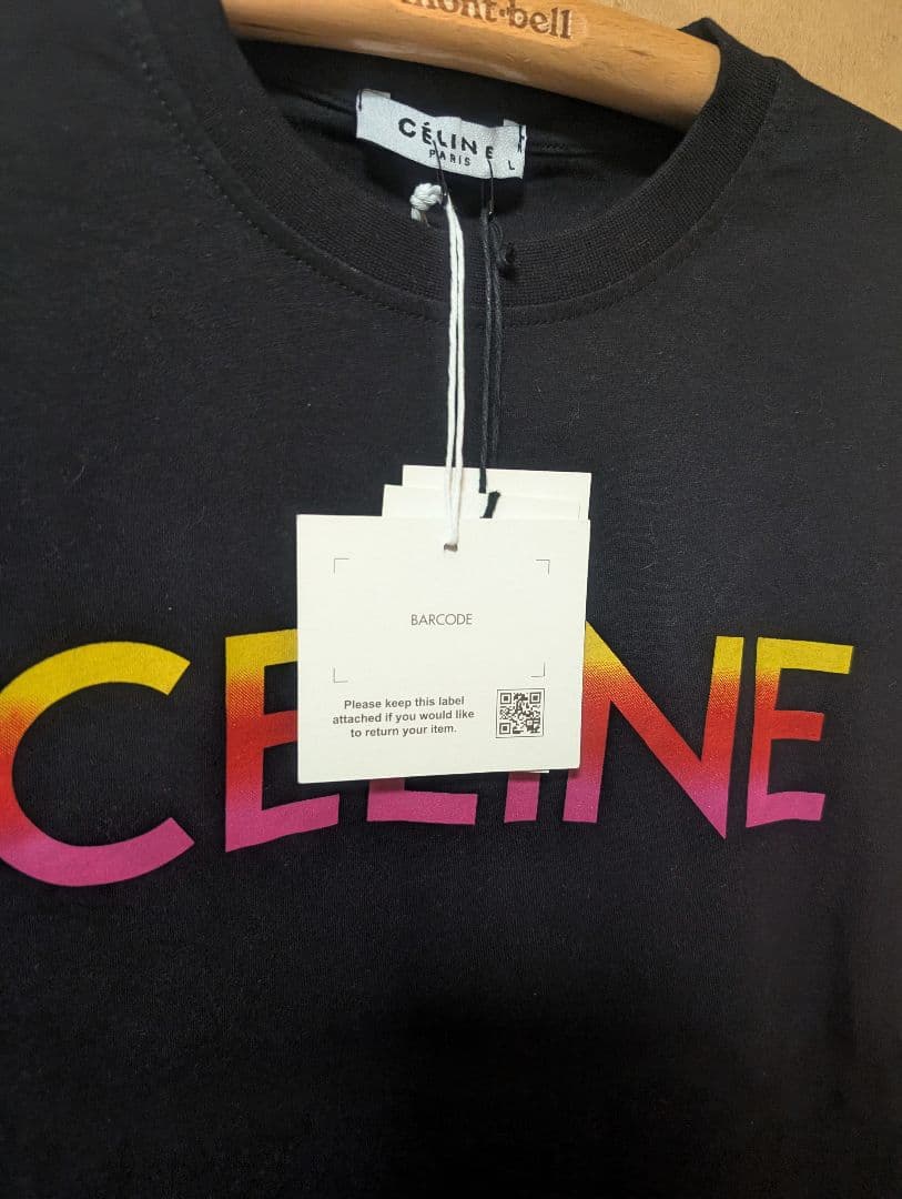 CELINE Farfetched ブラック Tシャツ グラデーションロゴ 新品