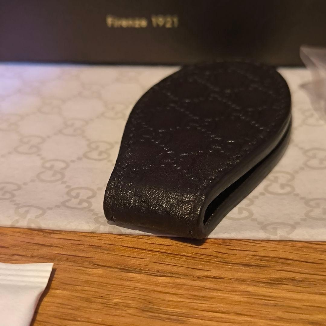 値下げ　美品　GUCCI　グッチ　マネークリップ　レザー