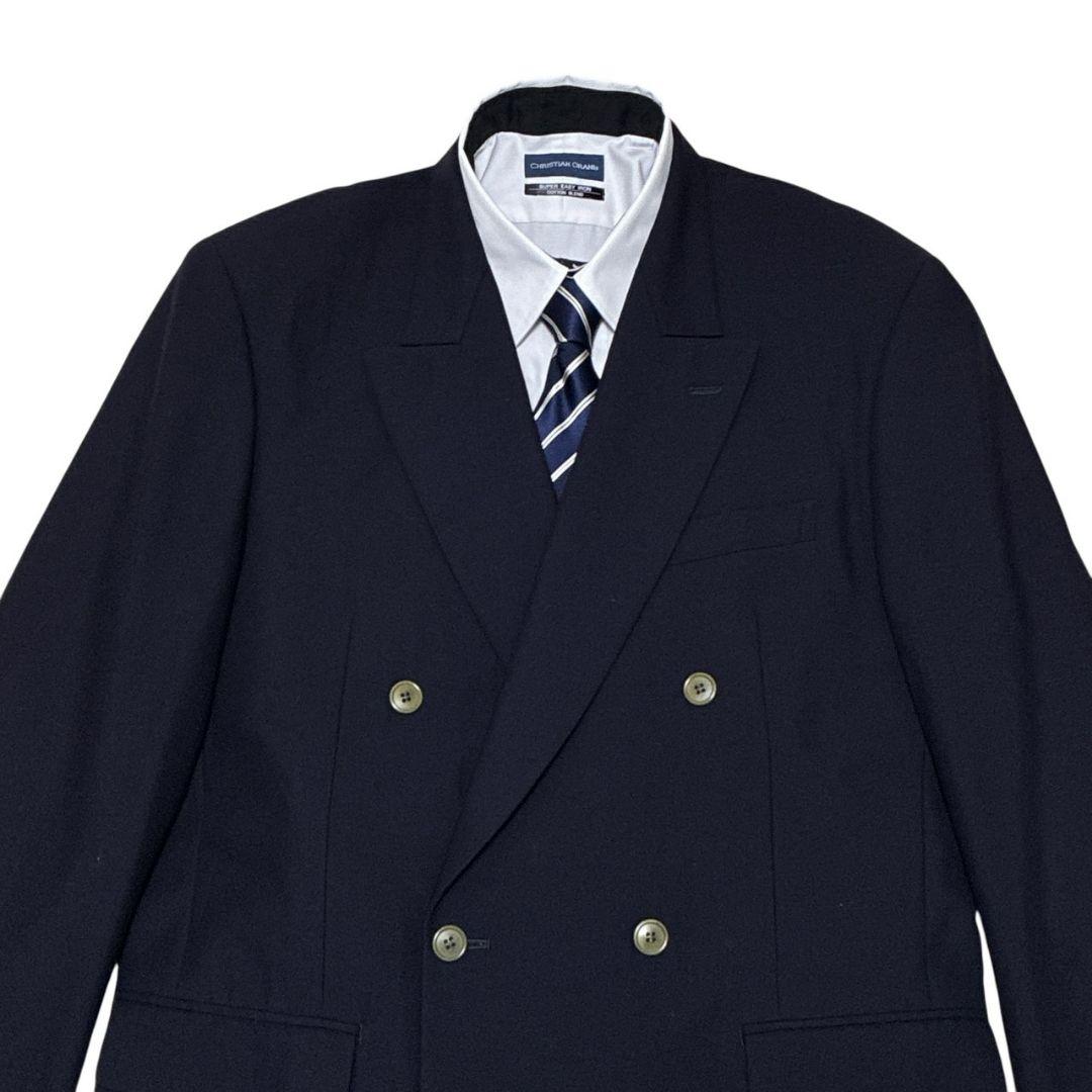 美品✨Paul Smith ダブル 高級スーツ上下 セットアップ ネイビー XL