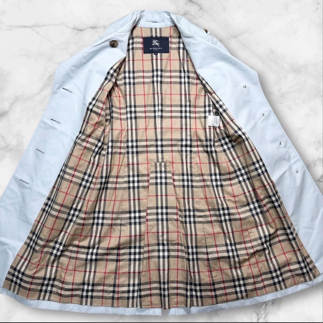 BURBERRY バーバリー トレンチコート ジャケット 水色 ノバチェック
