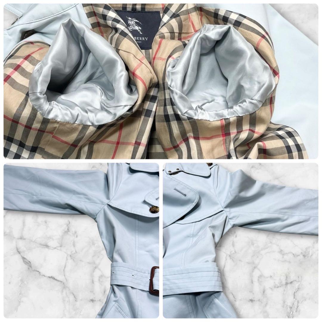 BURBERRY バーバリー トレンチコート ジャケット 水色 ノバチェック