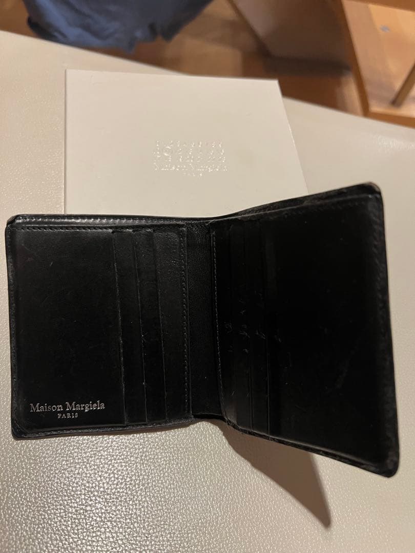 【美品】Maison Margiela メゾンマルジェラ　ブラック 二つ折り財布