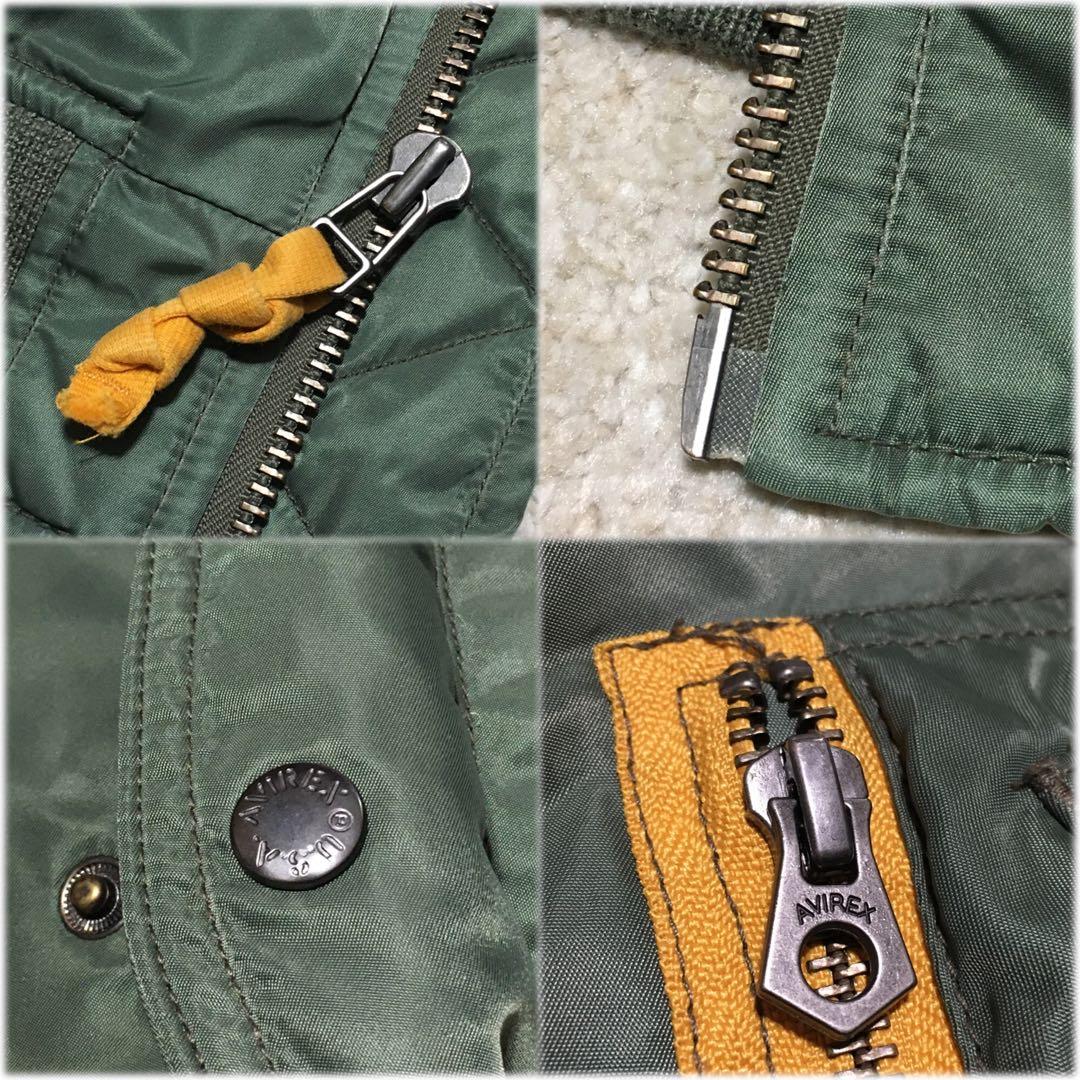 avirex ♫ MA-1 ワッペン XL カーキ フライトジャケット