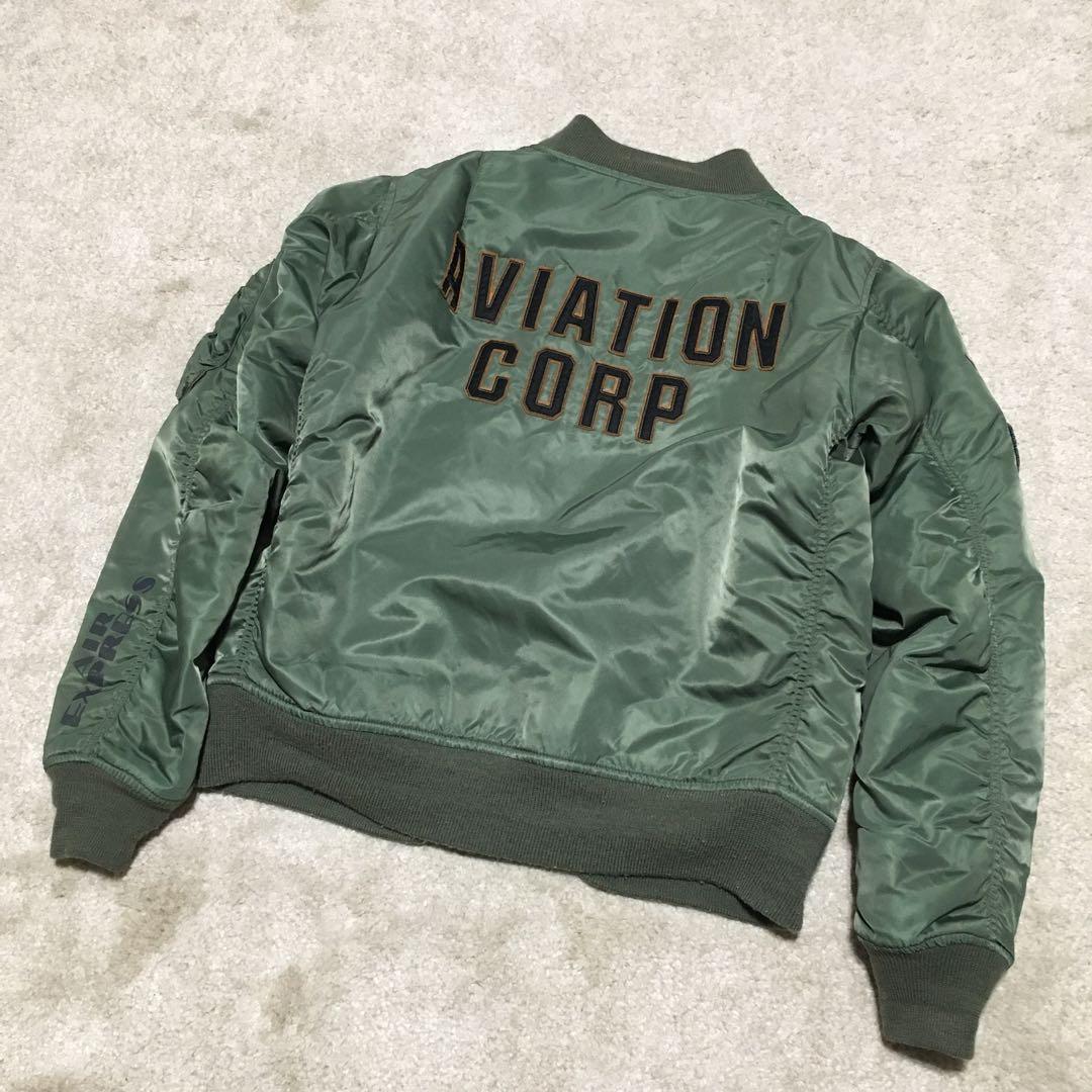 avirex ♫ MA-1 ワッペン XL カーキ フライトジャケット