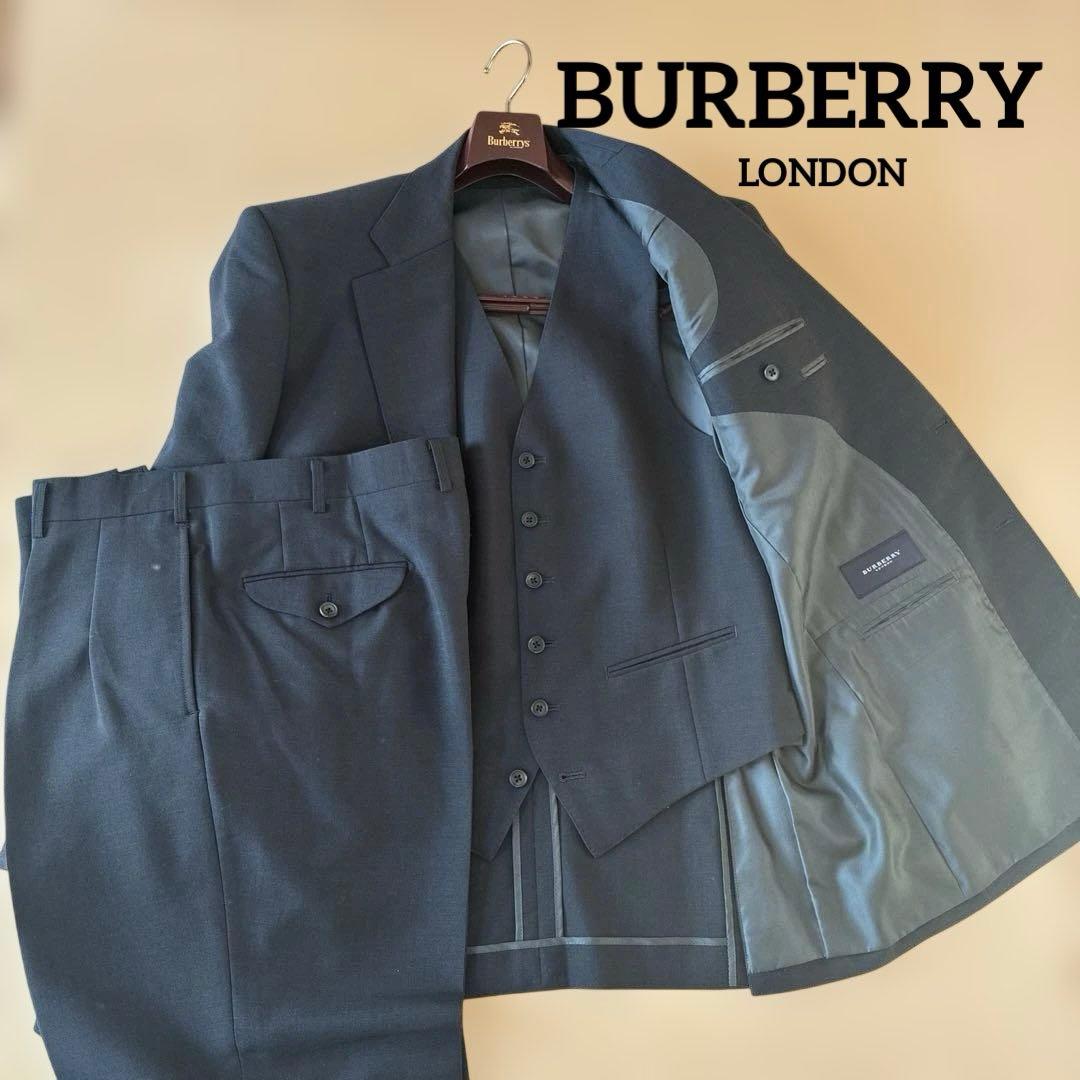 【大幅値下げ】美品✨BURBERRY スリーピーススーツネイビー セットアップ