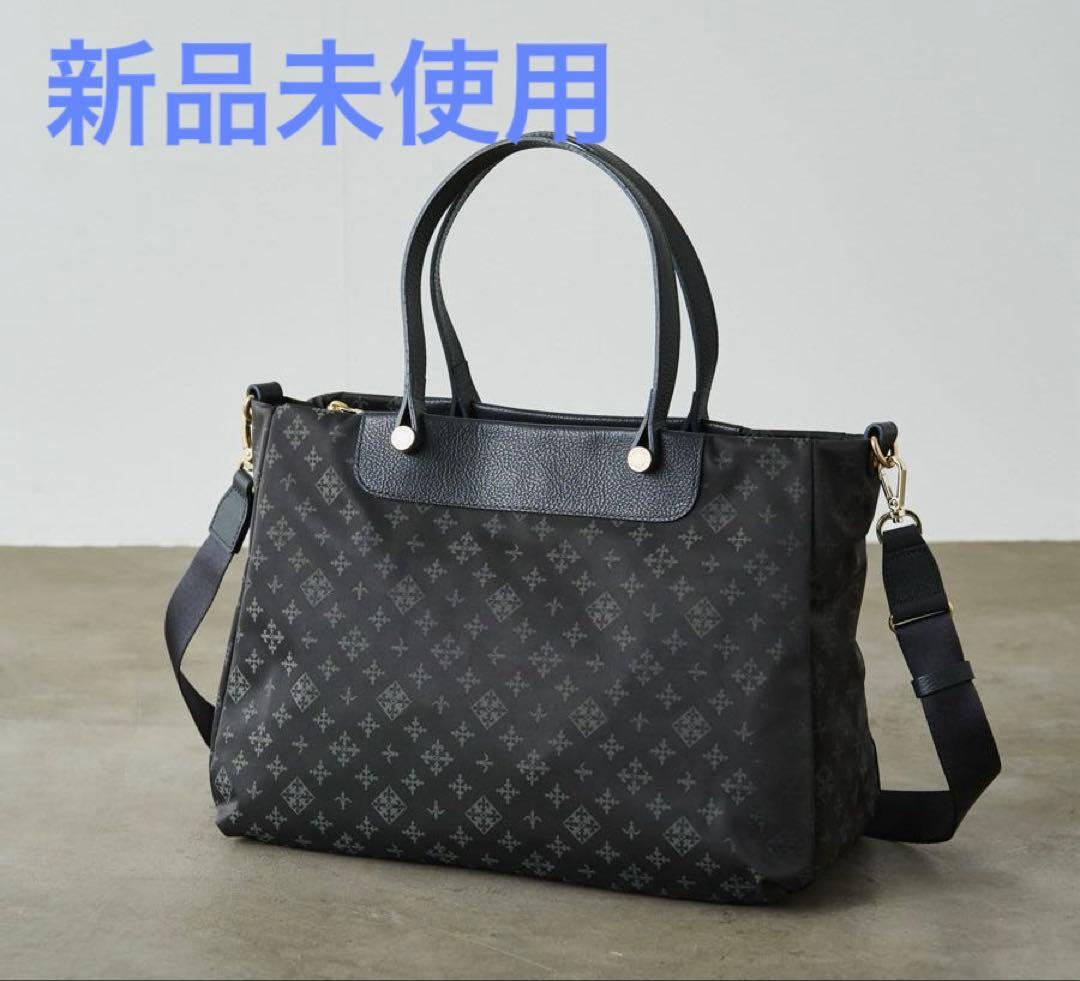 新品ラシットA4入るポケット多数整理整頓できる三層構造メタルロゴ2wayバッグ