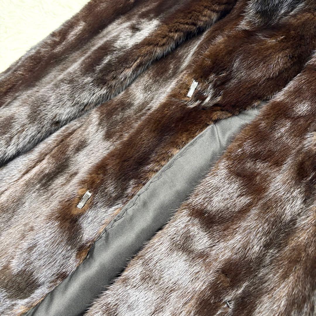 CELINE リアルミンクファーコート ロング丈 艶々 毛並み◎ XLサイズ相当