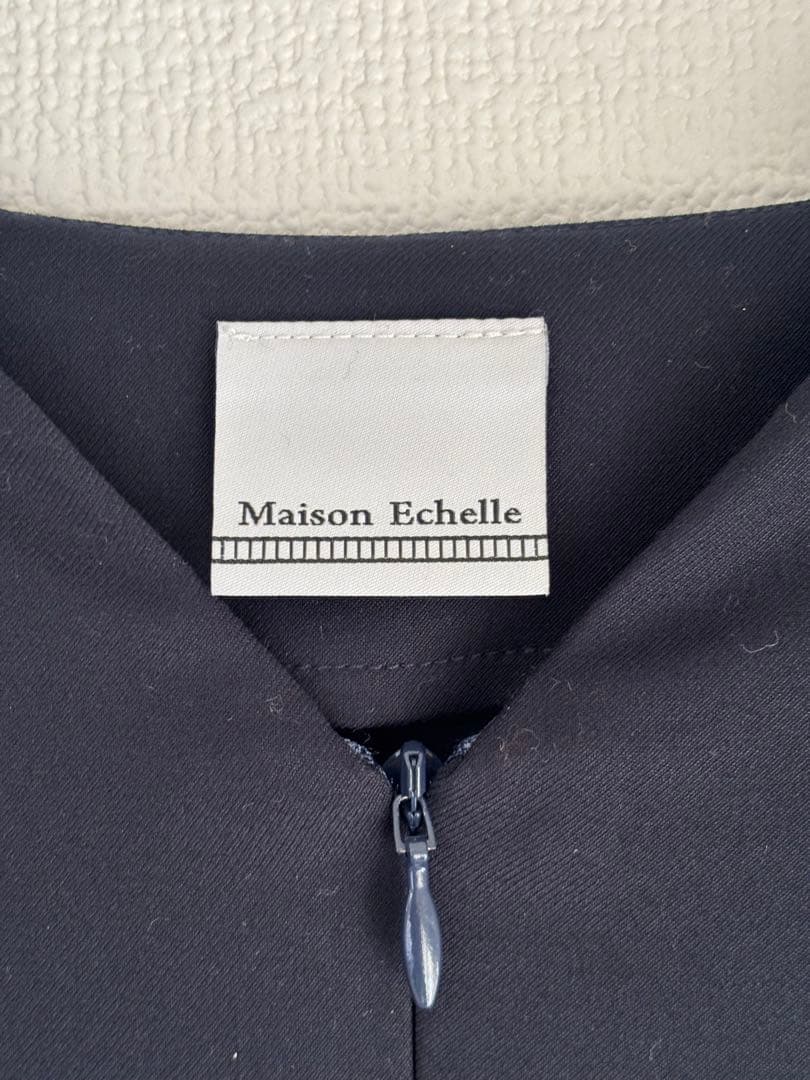 maison echelle(メゾンエシェル)ハシゴレーススリーブギャザードレス