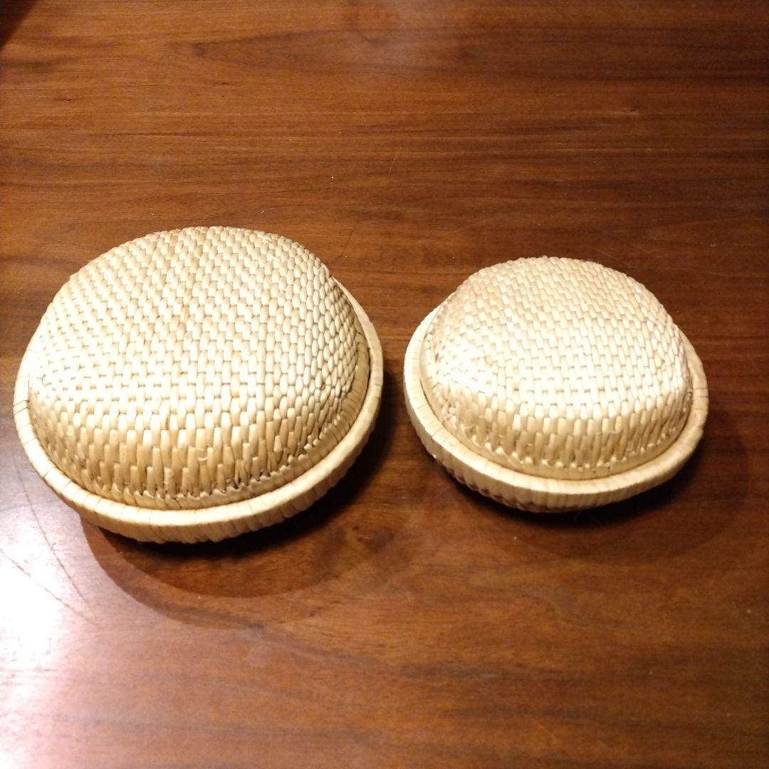 柳行李弁当箱飯行李 工芸品 大小２個