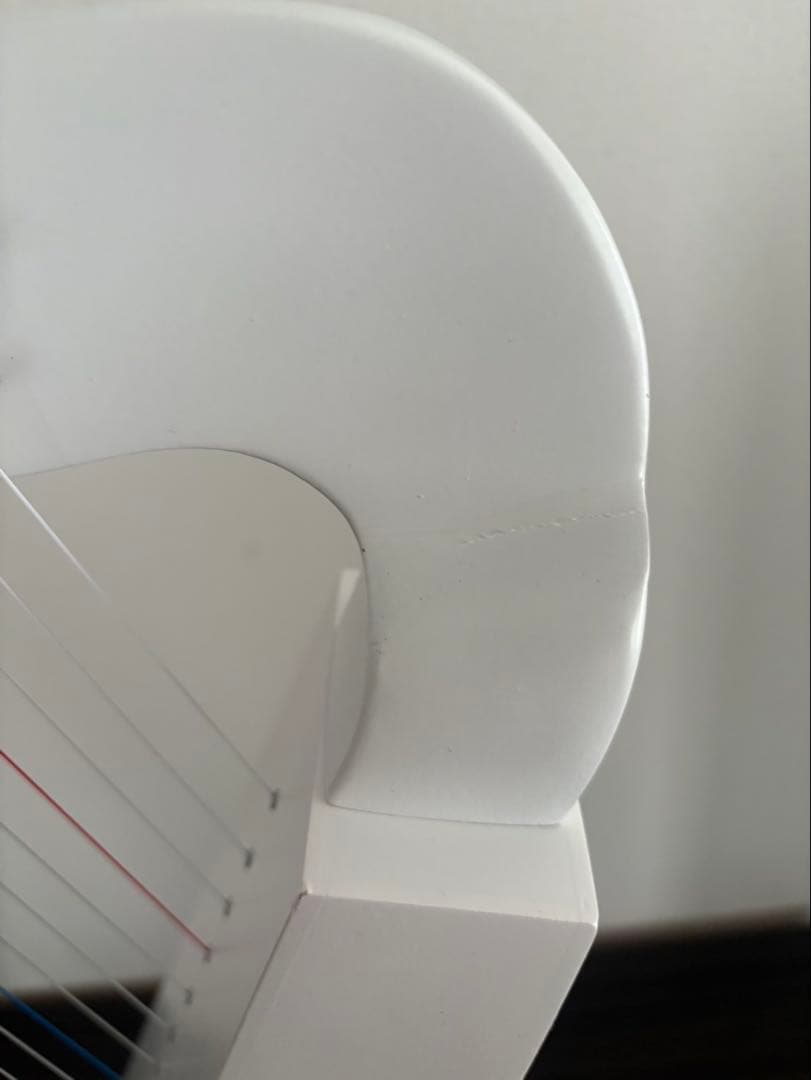 ホワイト　白　ハープ 23弦　専用ケース付き