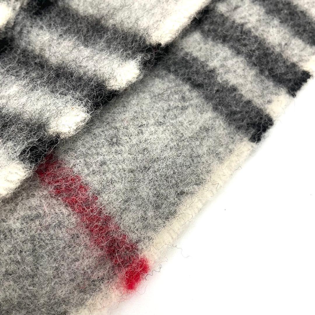 バーバリー Burberry マフラー ノバチェック グレー ウール