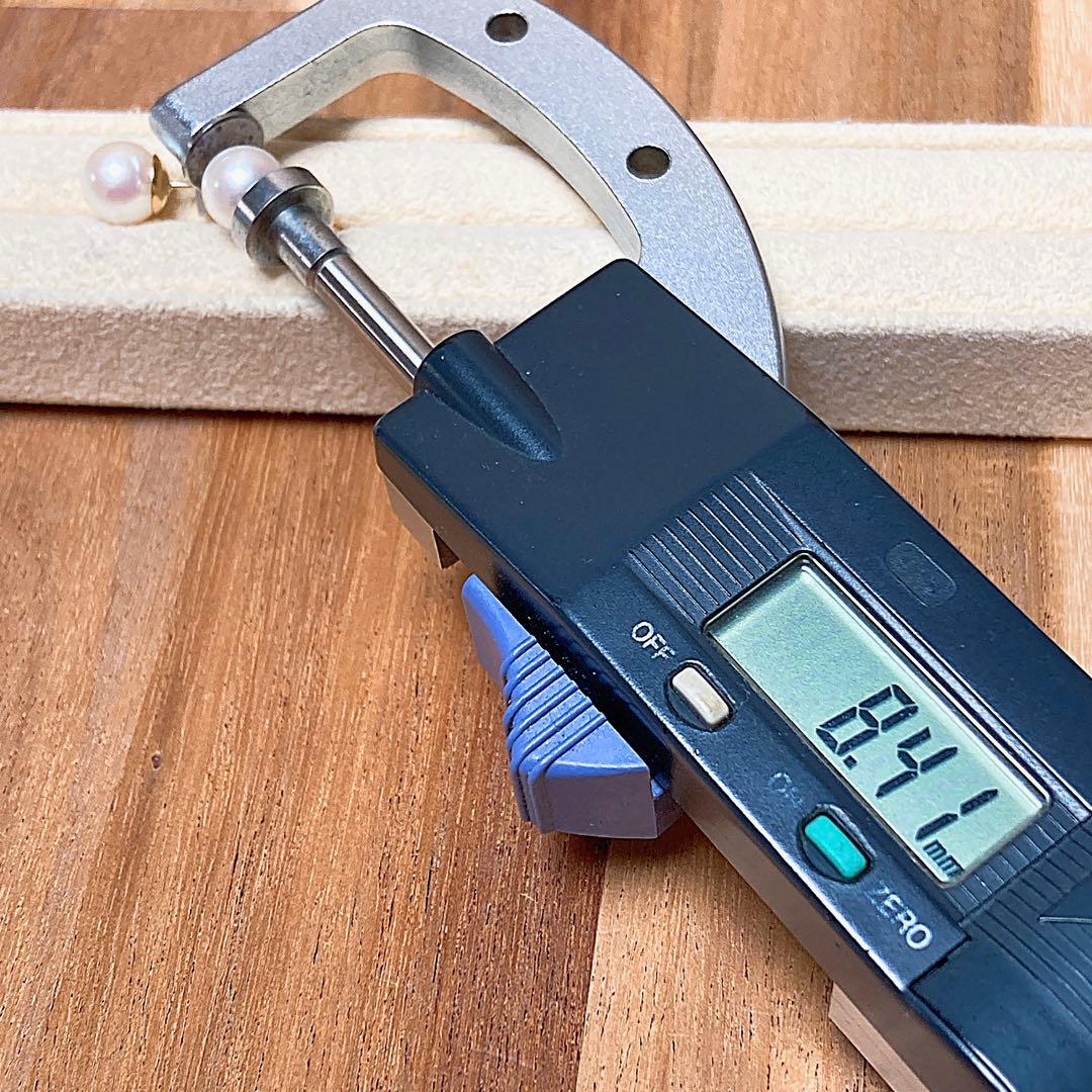 【新品・百貨店商品／総本店】2036テスト販売品K14GFアコヤ真珠8.0ピアス