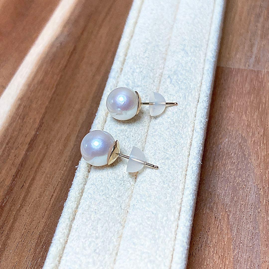 【新品・百貨店商品／総本店】2036テスト販売品K14GFアコヤ真珠8.0ピアス