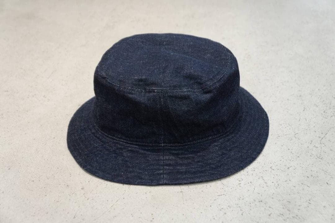 美品 challenger デニム バケット ハット 帽子 紺 901P▲