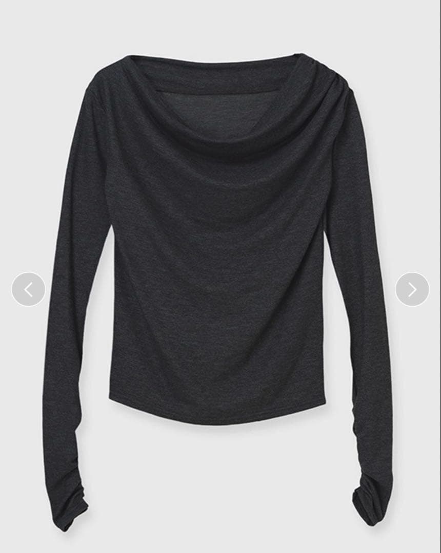 アニュアンス　ギャザードレープカットトップス