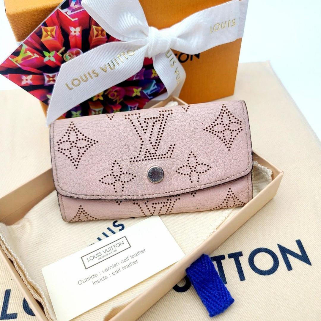 ルイヴィトン マヒナ モノグラム キーケース ミュルティクレ4 ピンク