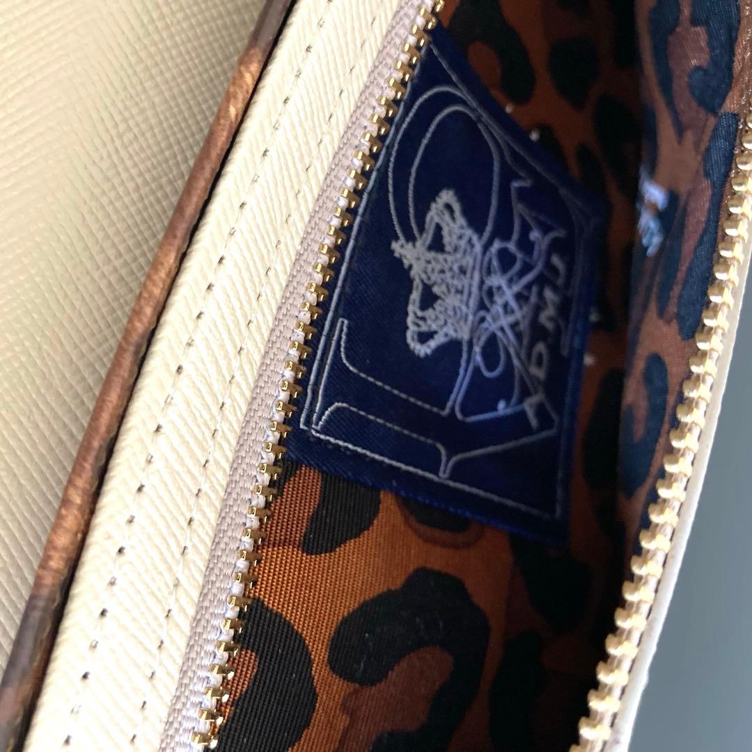 【美品・ギャランティカード付 】ADMJ 長財布 バニティ クリスタル付　日本製