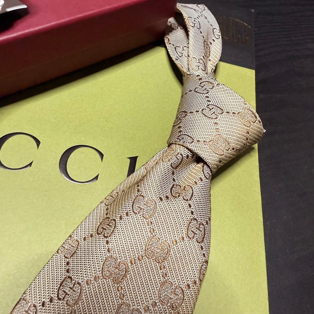 新品✨箱袋付❗️GUCCI グッチ ネクタイ メンズ シルク イタリア製