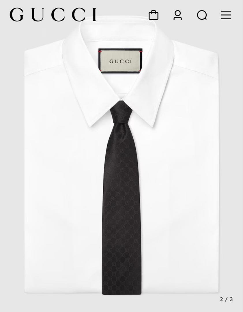 新品✨箱袋付❗️GUCCI グッチ ネクタイ メンズ シルク イタリア製