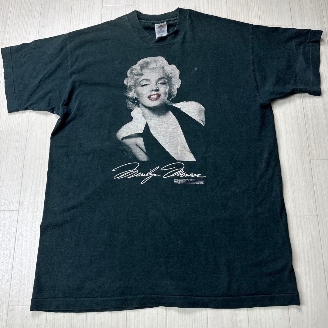 ヴィンテージ　マリリンモンローTシャツ シングルステッチXLサイズ黒