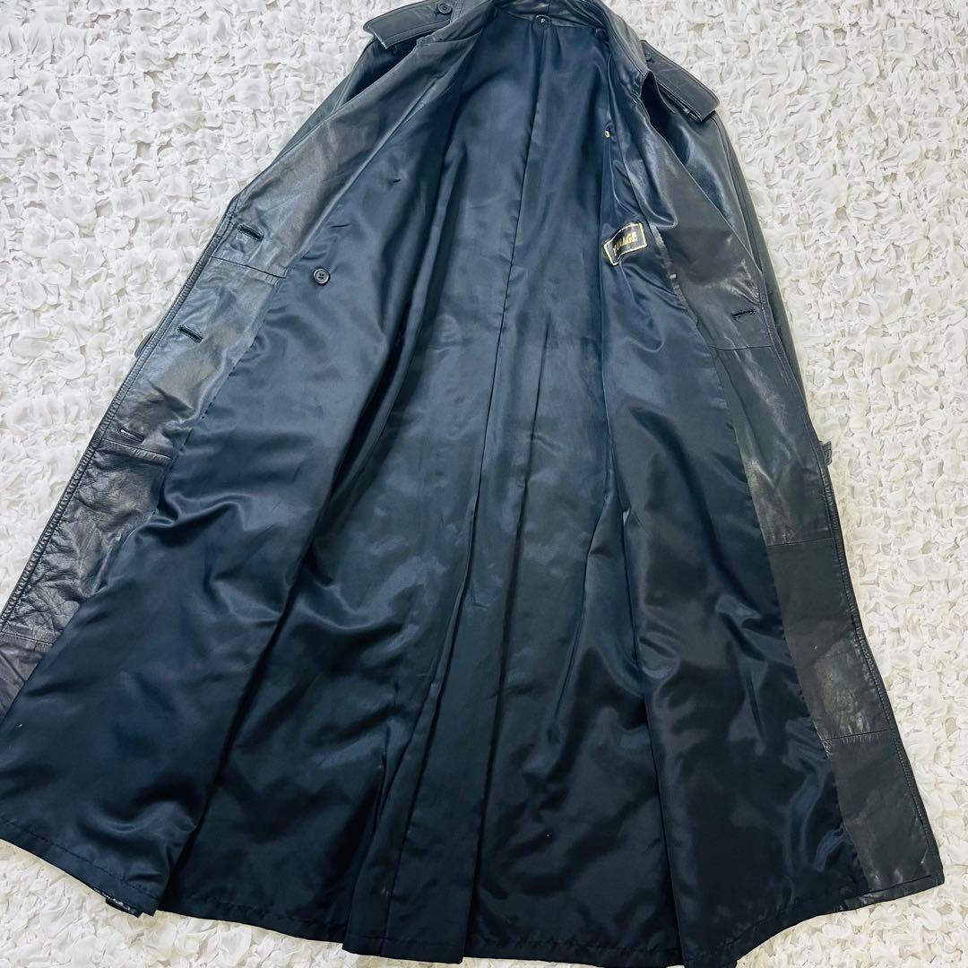 フロマージュFROMAGE 牛革レザートレンチコート ベルトダブルロングアウター