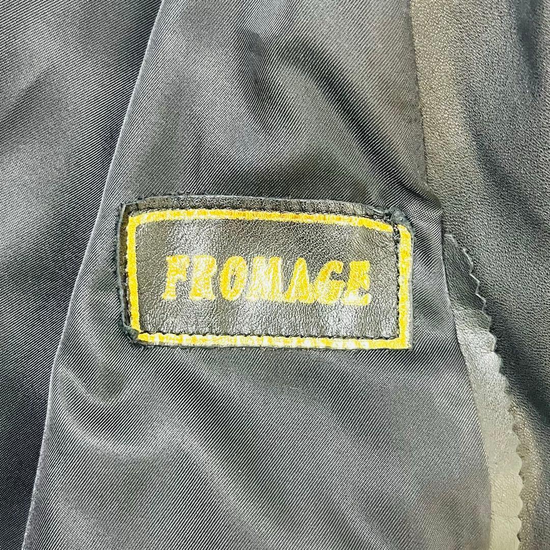 フロマージュFROMAGE 牛革レザートレンチコート ベルトダブルロングアウター