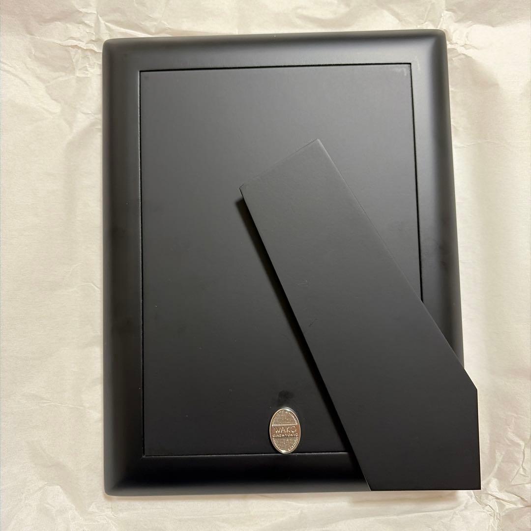 【新品未使用箱付き】WAKO シルバーフォトフレーム　ナワメ　ロジウム仕上げ