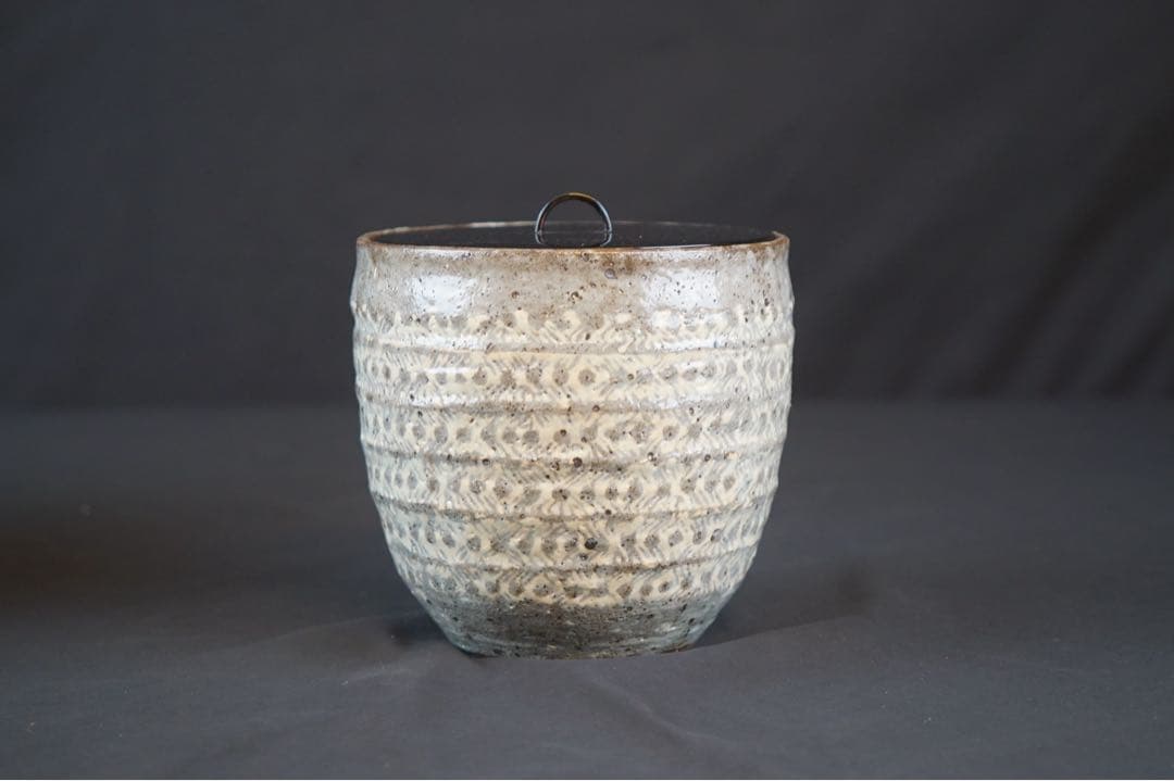 金海窯 合田好道 造 象嵌水指 共箱 茶道具