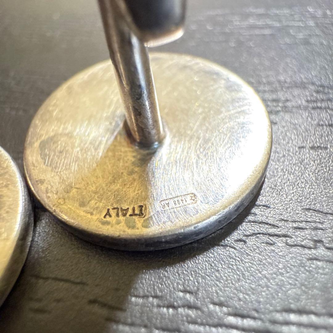 BVLGARI ブルガリ　オニキス/Ag925スターリングシルバーカフス　美品