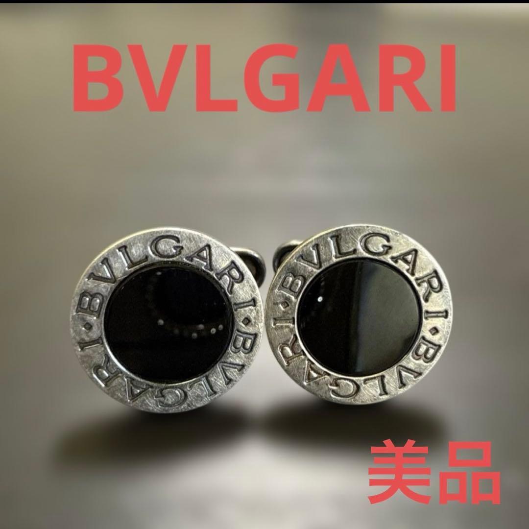BVLGARI ブルガリ　オニキス/Ag925スターリングシルバーカフス　美品