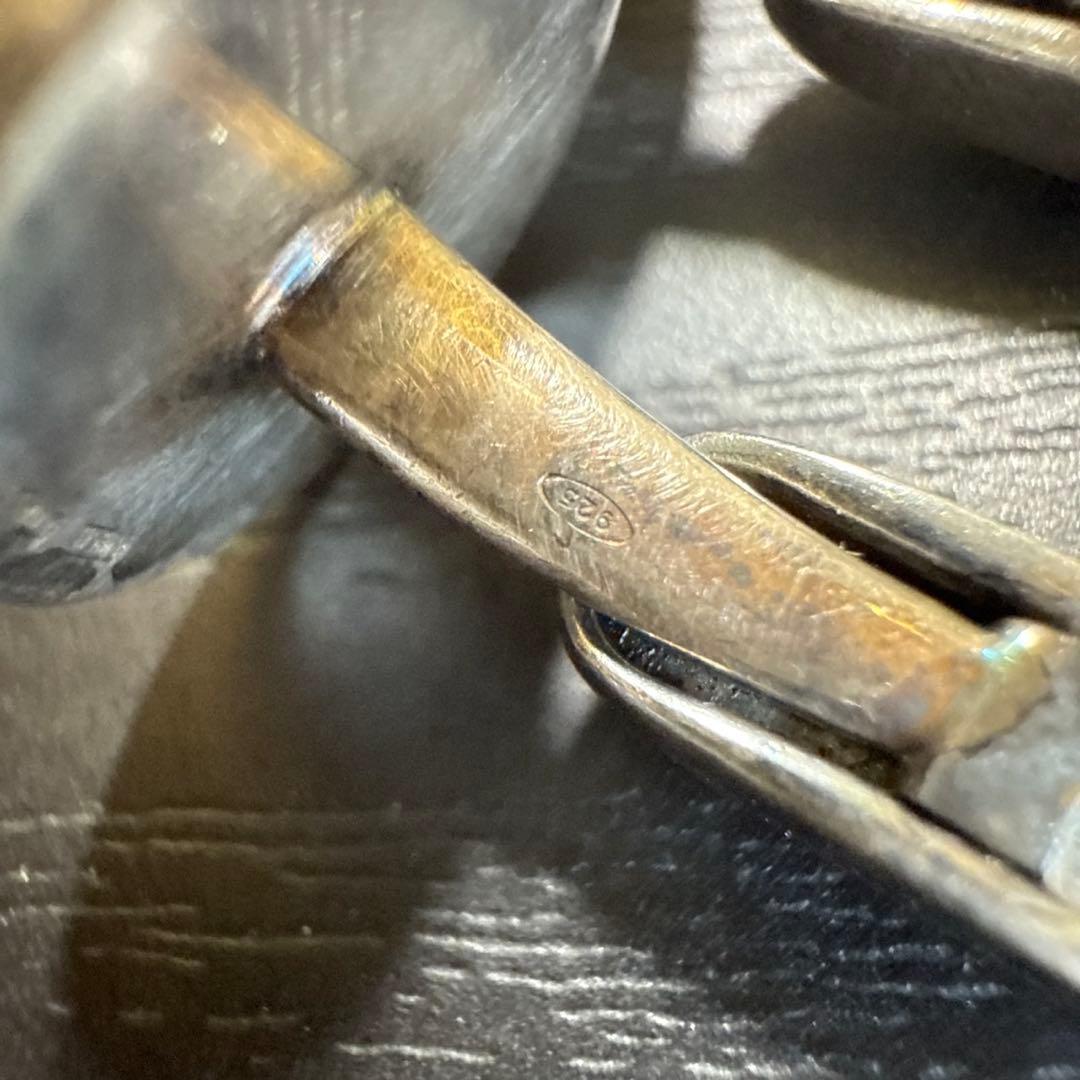 BVLGARI ブルガリ　オニキス/Ag925スターリングシルバーカフス　美品