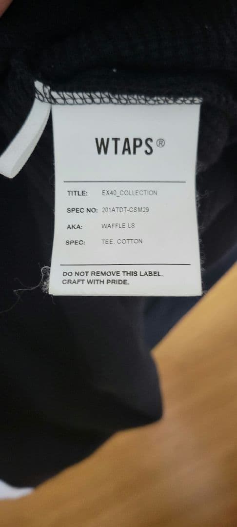 トップス 20SS WTAPS WAFFLE LS TEE. COTTON BLACK