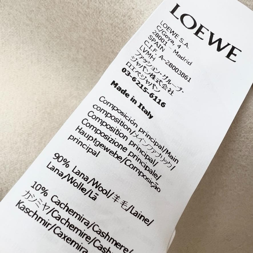 未使用★LOEWE★カシミヤウール★ダブルフェイス★コート